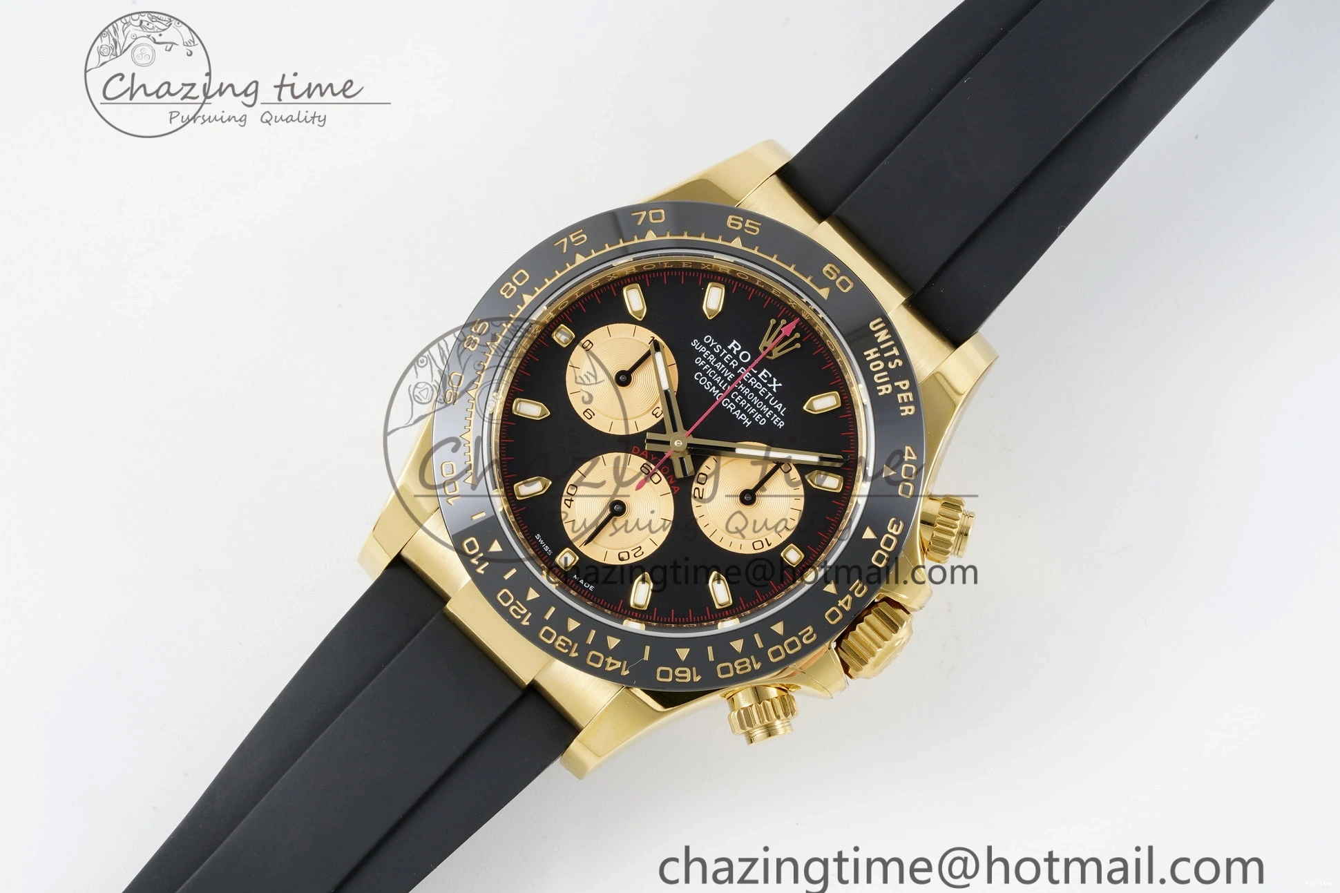 MiroTime 0429 Daytona 116518 BTF 1:1 Best Edition Paul Newman Black YG Dial on Oysterflex Rubber Strap SA4130 V Modern 2259